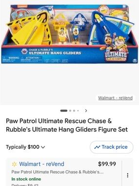 Paw Patrol Hang Gliders Playset with Blue and Yellow Gliders